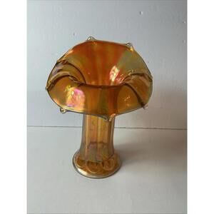 Imperial Jack in a Pulpit Marigold Iridescent Carnival Glass Vase 2475B
